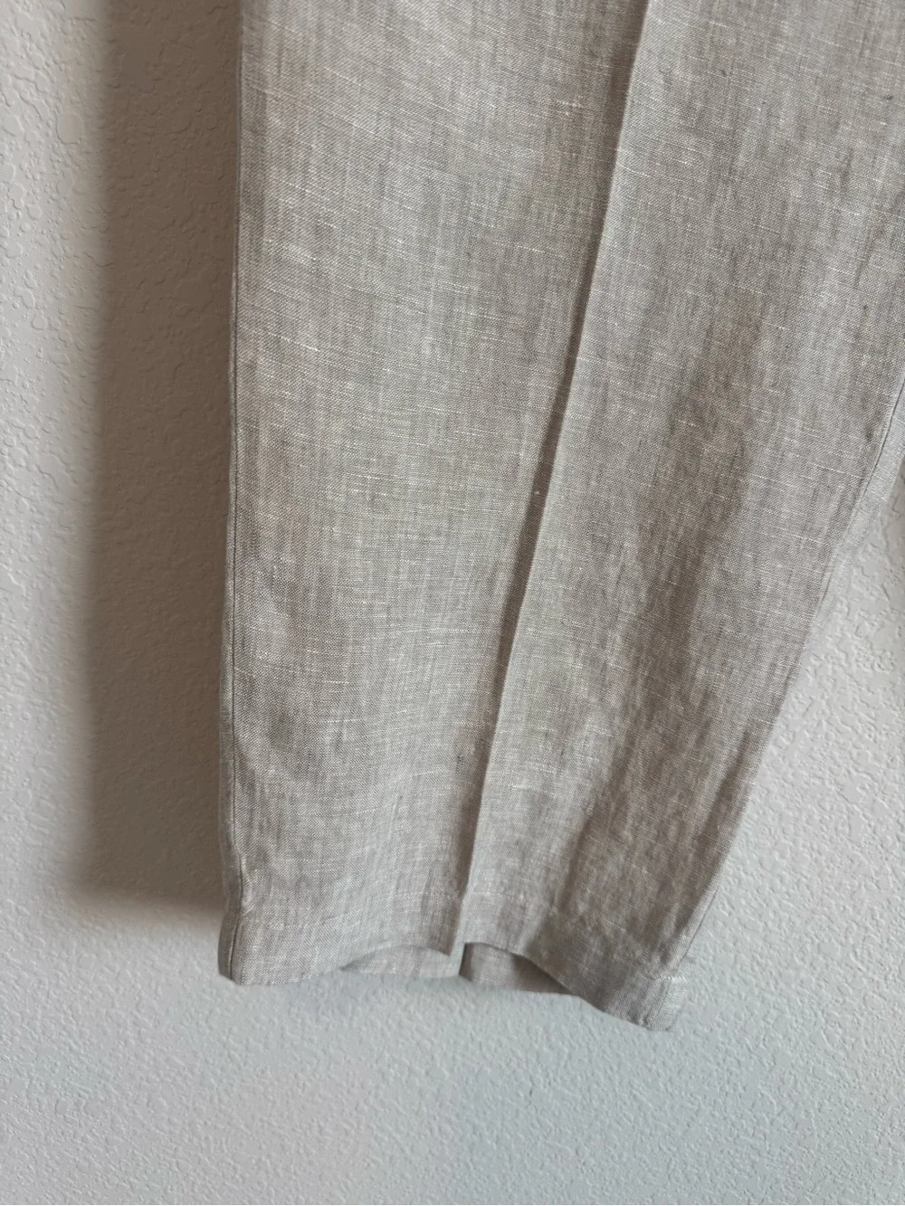 Quince Women's Flax Tan 100% European Linen Pants Size Large